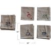 imageCreative CoOp Coffee and Tea Cotton and Linen Cocktail Napkins Multicolor Set of 4