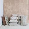 imageCreative CoOp Cotton Blend Printed Lumbar Pillow with Botanicals and Embroidery Multicolor