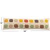 imageCreative CoOp Cotton Crocheted Lumbar Pillow with Block Pattern Multicolor