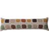 imageCreative CoOp Cotton Crocheted Lumbar Pillow with Block Pattern Multicolor