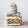 imageCreative CoOp Cotton Crocheted Square Pot Holders Set of 4 ColorsMuted Tones