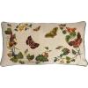 imageCreative CoOp Cotton Lumbar Butterflies Flowers Embroidery and Piping Multicolor Pillows 24quot L x 12quot W x 1quot H