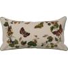 imageCreative CoOp Cotton Lumbar Butterflies Flowers Embroidery and Piping Multicolor Pillows 24quot L x 12quot W x 1quot H