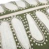 imageCreative CoOp Cotton Lumbar Pillow with Leaf Embroidery Green and CreamCover with Polyester Insert