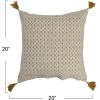 imageCreative CoOp Cotton Pattern and Tassels Pillow 20quot L x 20quot W x 2quot H Multicolor