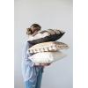 imageCreative CoOp Cotton Pillow with Embroidery Chambray Back