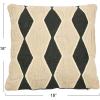 imageCreative CoOp Cotton Pillow with Embroidery Chambray Back