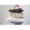 imageCreative CoOp Cotton Pillow with Embroidery Chambray Back