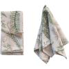 imageCreative CoOp Cotton Square Napkins with Botanical Print Green Set of 4