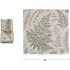 imageCreative CoOp Cotton Square Napkins with Botanical Print Green Set of 4