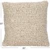 imageCreative CoOp Cream Woven Cotton Blend Boucl Pillow Square