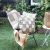 imageCreative CoOp HandWoven Fabric IndoorOutdoor Lumbar Pillow with Abstract Design Multicolor