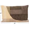 imageCreative CoOp HandWoven Fabric IndoorOutdoor Lumbar Pillow with Abstract Design Multicolor