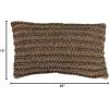 imageCreative CoOp HandWoven Jute and Cotton Macram Lumbar Pillow 20quot L x 12quot W x 2quot H Brown