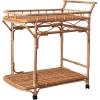 imageCreative CoOp HandWoven Rattan 2Tier Bar Cart on Wheels Natural