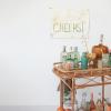 imageCreative CoOp HandWoven Rattan 2Tier Bar Cart on Wheels Natural