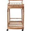 imageCreative CoOp HandWoven Rattan 2Tier Bar Cart on Wheels Natural