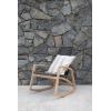 imageCreative CoOp IndoorOutdoor Teak Wood ampamp Woven Rope Rocking Chair Grey