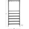 imageCreative CoOp Metal Mini Bar with Stemmed Glass Holder and Slatted Shelves Black