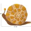 imageCreative CoOp Mustard HandWoven Fabric IndoorOutdoor Snail Shaped Pillow Brown