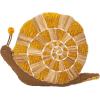 imageCreative CoOp Mustard HandWoven Fabric IndoorOutdoor Snail Shaped Pillow Brown