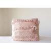 imageCreative CoOp Square Pink Pillow with Fringe and Multiple Designs with Varied Textures