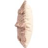 imageCreative CoOp Square Pink Pillow with Fringe and Multiple Designs with Varied Textures