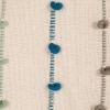 imageCreative CoOp White Cotton Pillow with Multicolor Embroidered Loop Stripes