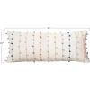 imageCreative CoOp White Cotton Pillow with Multicolor Embroidered Loop Stripes