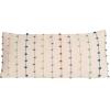 imageCreative CoOp White Cotton Pillow with Multicolor Embroidered Loop Stripes