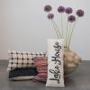 imageCreative CoOp Wool and Cotton Lake House Embroidery Cream and Navy Lumbar Pillow Ivory