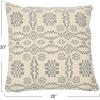 imageCreative CoOp Woven Cotton Jacquard Pillow 20quot L x 20quot W x 0quot H GreigeGreige