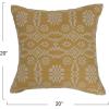 imageCreative CoOp Woven Cotton Jacquard Pillow 20quot L x 20quot W x 0quot H GreigeYellow