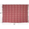 imageCreative CoOp Woven Cotton Throw Blanket with Patterns and Fringe Red and Pink