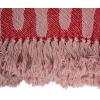 imageCreative CoOp Woven Cotton Throw Blanket with Patterns and Fringe Red and Pink