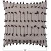 imageCreative CoOp Woven Cotton Throw Tassel Embroidery Natural and Brown Pillow Ivory