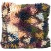 imageCreative CoOp Woven New Zealand Wool Shag Pillow with Cotton Back Multicolor Square Multi