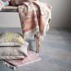 imageCreative CoOp Woven Recycled Cotton Blend Striped Tassels Multi Color Throw