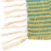 imageCreative CoOp Woven Recycled Cotton Blend Striped Tassels Multi Color Throw