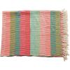 imageCreative CoOp Woven Recycled Cotton Blend Striped Tassels Multi Color Throw