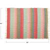 imageCreative CoOp Woven Recycled Cotton Blend Striped Tassels Multi Color Throw
