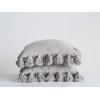 imageGrey Square Cotton Pillow with TasselsGray