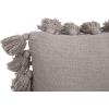imageGrey Square Cotton Pillow with TasselsGray