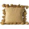 imageGrey Square Cotton Pillow with TasselsMustard