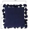 imageGrey Square Cotton Pillow with TasselsNavy