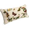 imageCreative CoOp Cotton Lumbar Butterflies Flowers Embroidery and Piping Multicolor Pillows 24quot L x 12quot W x 1quot H