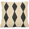 imageCreative CoOp Cotton Pillow with Embroidery Chambray Back