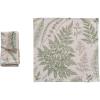 imageCreative CoOp Cotton Square Napkins with Botanical Print Green Set of 4