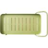imageCreative CoOp IndoorOutdoor Metal and Acacia Wood 2Tier Bar Cart on Caster Wheels Green and Natural