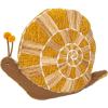 imageCreative CoOp Mustard HandWoven Fabric IndoorOutdoor Snail Shaped Pillow Brown